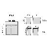 EMUCA KIT DE CONTENEDORES DE RECICLAJE PARA CAJÓN DE COCINA CON BASE RECYCLE ALTURA 216MM, 1X12LITROS, 2X6LITROS, M