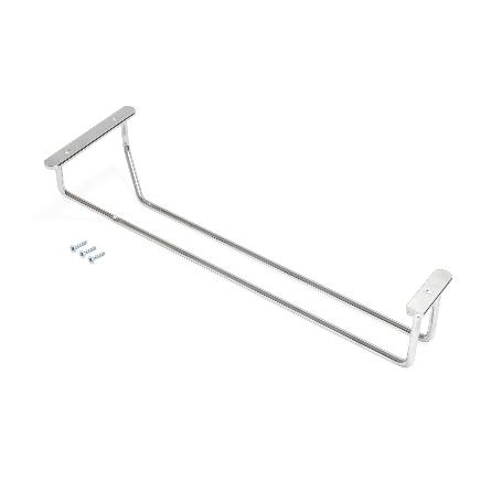  SOPORTE PARA COPAS PARA MUEBLES SUPRA DE 1 LÍNEA, LONGITUD 340MM, ACERO, CROMADO