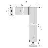  LOTE DE 2 ESTRUCTURAS ZERO CON HERRAJES Y PERFILES PARA MONTAJE AL SUELO Y A PARED CON NIVELADOR PECTANGULAR, ALUM