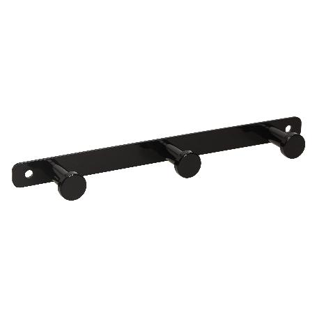  COLGADOR DE PARED HAMILTON, 3 PERCHEROS, PINTADO NEGRO, ACERO