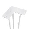  LOTE DE 4 PATAS HAIRPIN DE 3 VARILLAS PARA MESA, ALTURA 710MM, ACERO, PINTADO BLANCO