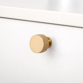 EMUCA LOTE DE 10 POMOS PARA MUEBLE ARGOS, DIÁMETRO 30MM, ALUMINIO, ORO