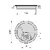 EMUCA LOTE DE 7 TAPAS PASACABLES CIRCULARES, DIÁMETRO 80MM, PARA ENCASTRAR, ZAMAK, CROMADO