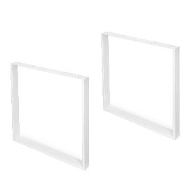 EMUCA JUEGO DE PATAS RECTANGULARES SQUARE PARA MESA, ANCHO 800MM, ACERO, PINTADO BLANCO