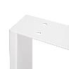 EMUCA JUEGO DE PATAS RECTANGULARES SQUARE PARA MESA, ANCHO 800MM, ACERO, PINTADO BLANCO