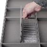 EMUCA CAJÓN ORGANIZADOR PARA ARMARIOS Y VESTIDORES QUARTZ, 440 (M60), ECO-PIEL Y MADERA, TITANIO