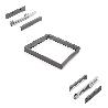 EMUCA BASTIDOR CON GUÍAS DE CIERRE SUAVE Y EXTRACCIÓN TOTAL PARA ACCESORIOS DE ARMARIO QUARTZ, 562-588MM, ALUMINIO 