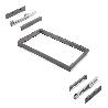 EMUCA BASTIDOR CON GUÍAS DE CIERRE SUAVE Y EXTRACCIÓN TOTAL PARA ACCESORIOS DE ARMARIO QUARTZ, 762-788MM, ALUMINIO 