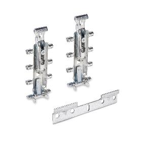 EMUCA KIT DE COLGADORES OCULTOS PARA MÓDULOS ALTOS LEVELUP 3 CON PLETINA, ACERO, CINCADO
