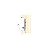 EMUCA KIT DE 2 PERFILES CENTRALES GOLA PARA MUEBLES DE COCINA, LONGITUD 2,35M, CON ACCESORIOS, ALUMINIO, PINTADO BL