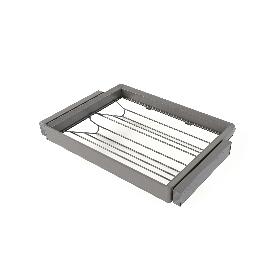EMUCA KIT DE CAJÓN ZAPATERO Y BASTIDOR REGULABLE QUARTZ PARA ARMARIOS, GUÍAS DE CIERRE SUAVE Y EXTRACCIÓN TOTAL, MÓ