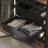 EMUCA KIT DE CAJÓN METÁLICO Y BASTIDOR REGULABLE QUARTZ PARA ARMARIOS, GUÍAS DE CIERRE SUAVE Y EXTRACCIÓN TOTAL, MÓ