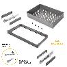 EMUCA KIT DE CAJÓN METÁLICO Y BASTIDOR REGULABLE QUARTZ PARA ARMARIOS, GUÍAS DE CIERRE SUAVE Y EXTRACCIÓN TOTAL, MÓ