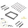 EMUCA KIT DE PANTALONERO DE 7 VARILLAS Y BASTIDOR REGULABLE QUARTZ PARA ARMARIOS, GUÍAS DE CIERRE SUAVE Y EXTRACCIÓ