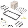 EMUCA KIT DE PANTALONERO DE 7 VARILLAS, CESTO Y BASTIDOR REGULABLE QUARTZ PARA ARMARIOS, GUÍAS DE CIERRE SUAVE Y EX