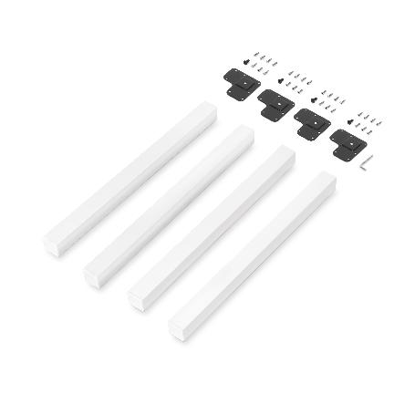 EMUCA LOTE DE 4 PATAS CUADRADAS PARA MESA, 50X50MM, ACERO, PINTADO BLANCO