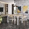 EMUCA LOTE DE 4 PATAS CUADRADAS PARA MESA, 50X50MM, ACERO, PINTADO BLANCO