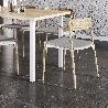 EMUCA LOTE DE 4 PATAS CUADRADAS PARA MESA, 50X50MM, ACERO, PINTADO BLANCO