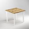 EMUCA LOTE DE 4 PATAS CUADRADAS PARA MESA, 50X50MM, ACERO, PINTADO BLANCO