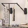 EMUCA COLGADOR ABATIBLE PARA PARED HANG, ANCHO REGULABLE 600-830MM, ACERO Y PLÁSTICO, PINTADO NEGRO
