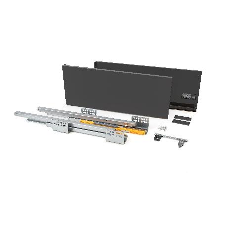 EMUCA CAJÓN EXTERIOR CONCEPT 30KG DE ALTURA 185MM, PROFUNDIDAD 500MM, ACERO, GRIS ANTRACITA