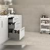 EMUCA CAJÓN EXTERIOR CONCEPT 30KG DE ALTURA 105MM, PROFUNDIDAD 350MM, ACERO, GRIS ANTRACITA