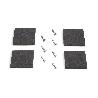 EMUCA JUEGO DE PATAS RECTANGULARES SQUARE PARA MESA, ANCHO 600MM, ACERO, PINTADO BLANCO