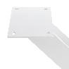 EMUCA JUEGO DE PATAS CROSS PARA MESA, ANCHO 695MM, ACERO, PINTADO BLANCO