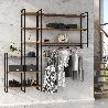 EMUCA JUEGO DE ESTRUCTURAS PARA ESTANTERÍA LADER, ALTURA 830MM, ACERO, PINTADO NEGRO