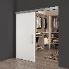 EMUCA KIT DE SISTEMA CORREDERO RAILWAY PARA PUERTAS CORREDERAS COLGADAS DE MADERA CON CIERRE SUAVE, 80KG, ALUMINIO,