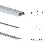 EMUCA KIT DE HERRAJES PARA ARMARIO DE 2 PUERTAS CORREDERAS Y CIERRE SUAVE PLACARD 90, PERFIL VALL, ESPESOR 19MM, TA