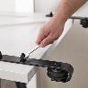 EMUCA KIT DE HERRAJES PARA UNA PUERTA CORREDERA COLGADA DE MADERA BARN, SIN CIERRE SUAVE, TABLEROS NO INCLUIDOS, AC