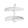 EMUCA JUEGO DE BANDEJAS GIRATORIAS SHELVO 1/2 LUNA, PARA MÓDULO 800MM, PLÁSTICO Y ALUMINIO, BLANCO