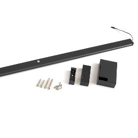 EMUCA BARRA PARA ARMARIO CON LUZ LED CASTOR, BATERÍA EXTRAIBLE Y SENSOR DE MOVIMIENTO, L558MM, PLÁSTICO Y ALUMINIO,